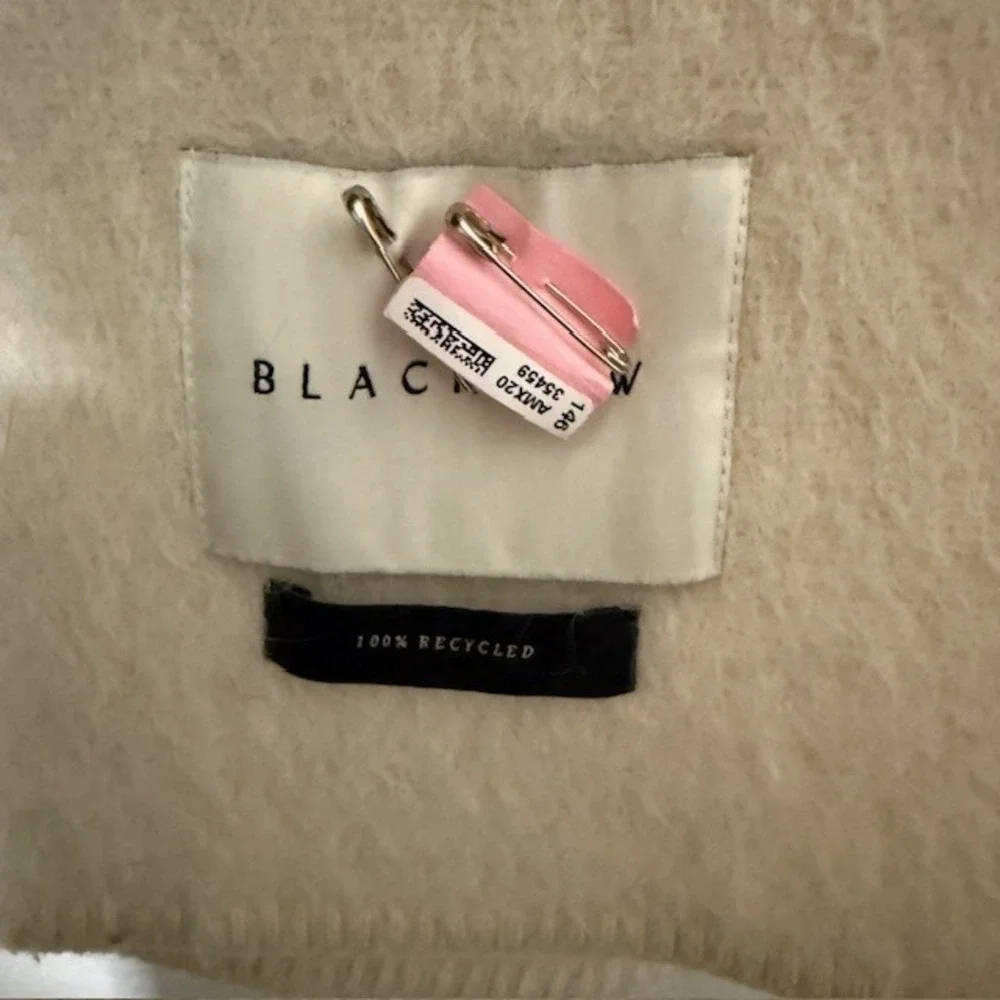 Blacksaw Siempre Recycled Alpaca Wool Blanket Black Stripe 59x79 Luxe Minimalist